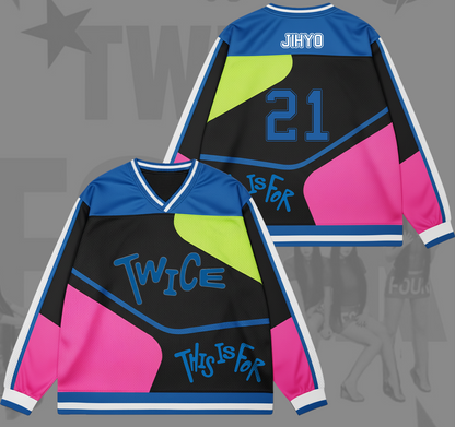 Twice This Is For World Tour Mesh Splicing Long Sleeved
