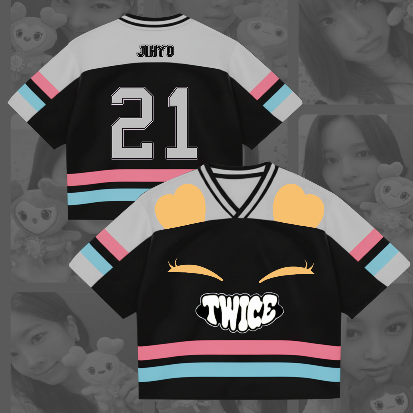 Kawai Lovely Twice This Is For Tour Cosplay Mix Mesh Jersey Gift For Fans