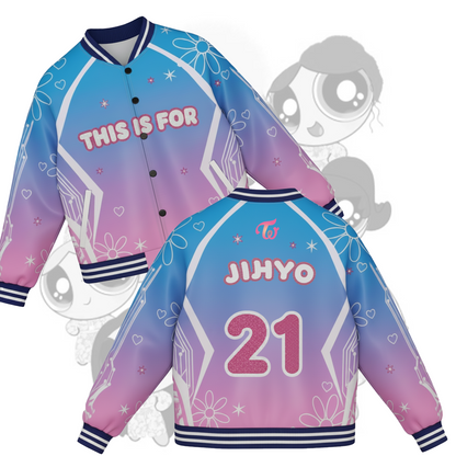WAVESTEEᵀᴹ The Dual Aura Twice This is For Tour Piece Baseball Jacket