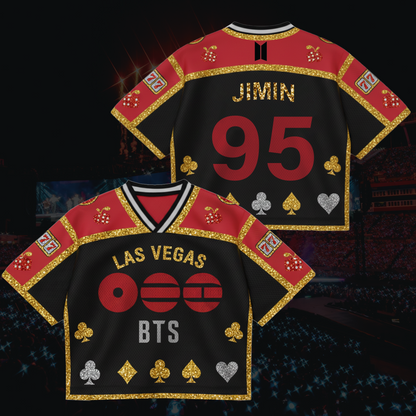 The City Las Vegas 777 BTS World Tour Mixed Mesh Jersey Gift For Fans