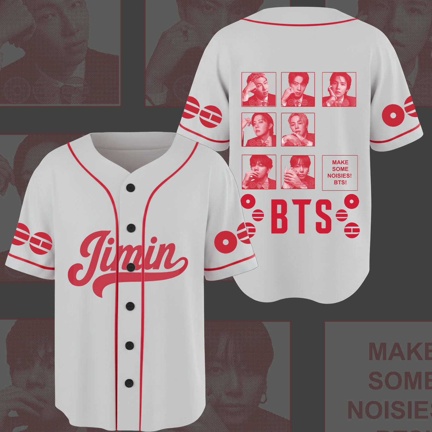BTS World Tour Tour Make Some Noise Baseball Jersey