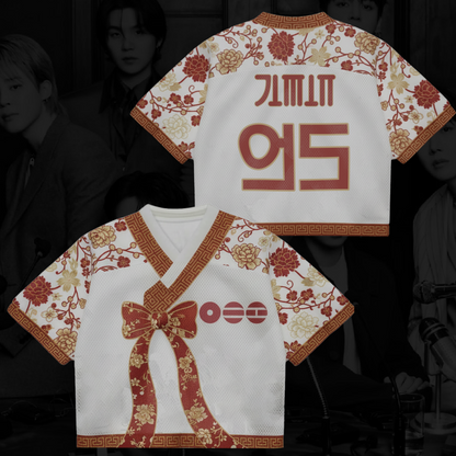 Royal Muse of Bangtan BTS Arirang Tour Hanbok Style Mixed Mesh Jersey Gifts