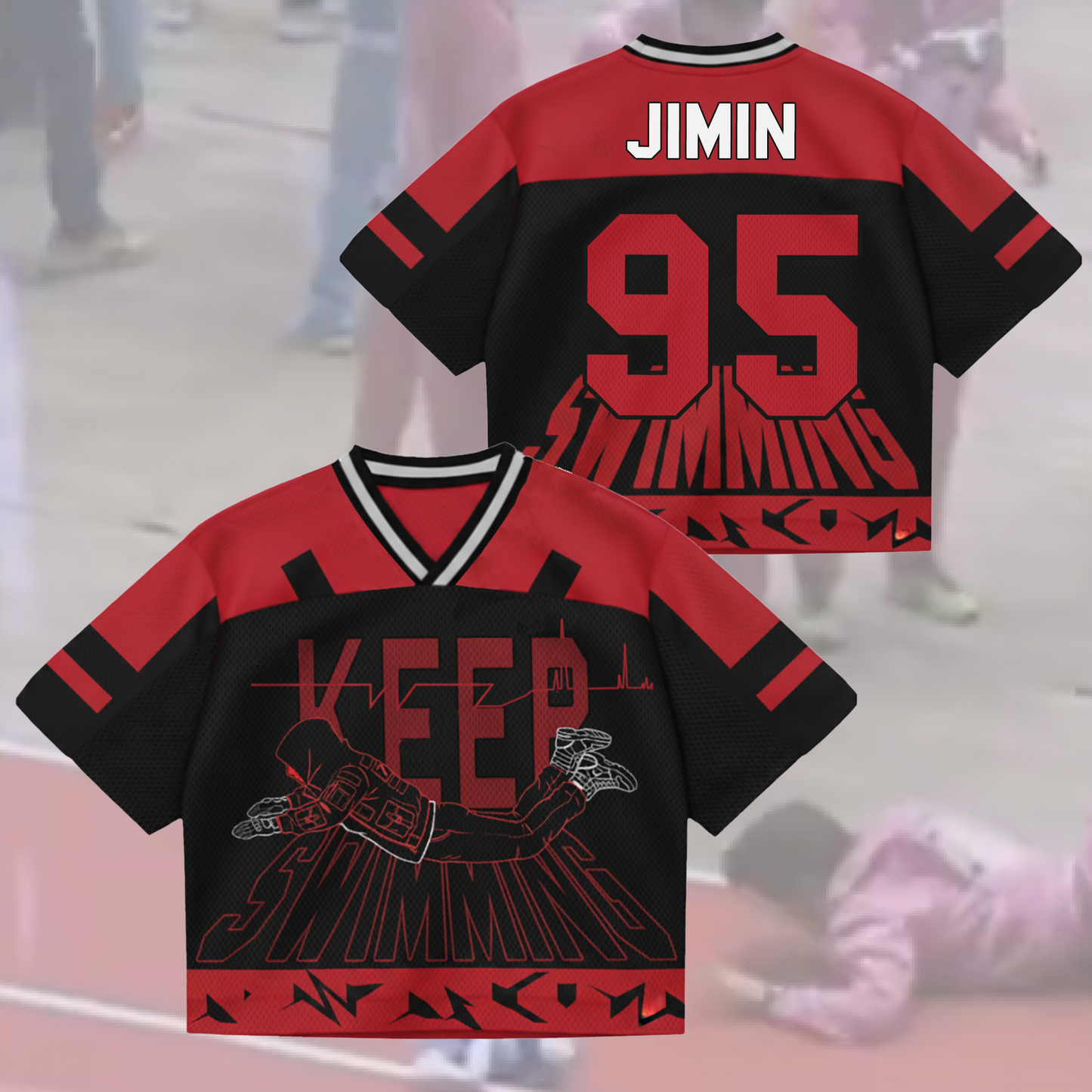 Hip Hop Never Die Keep Swimming BTS World Tour Mixed Mesh Jersey