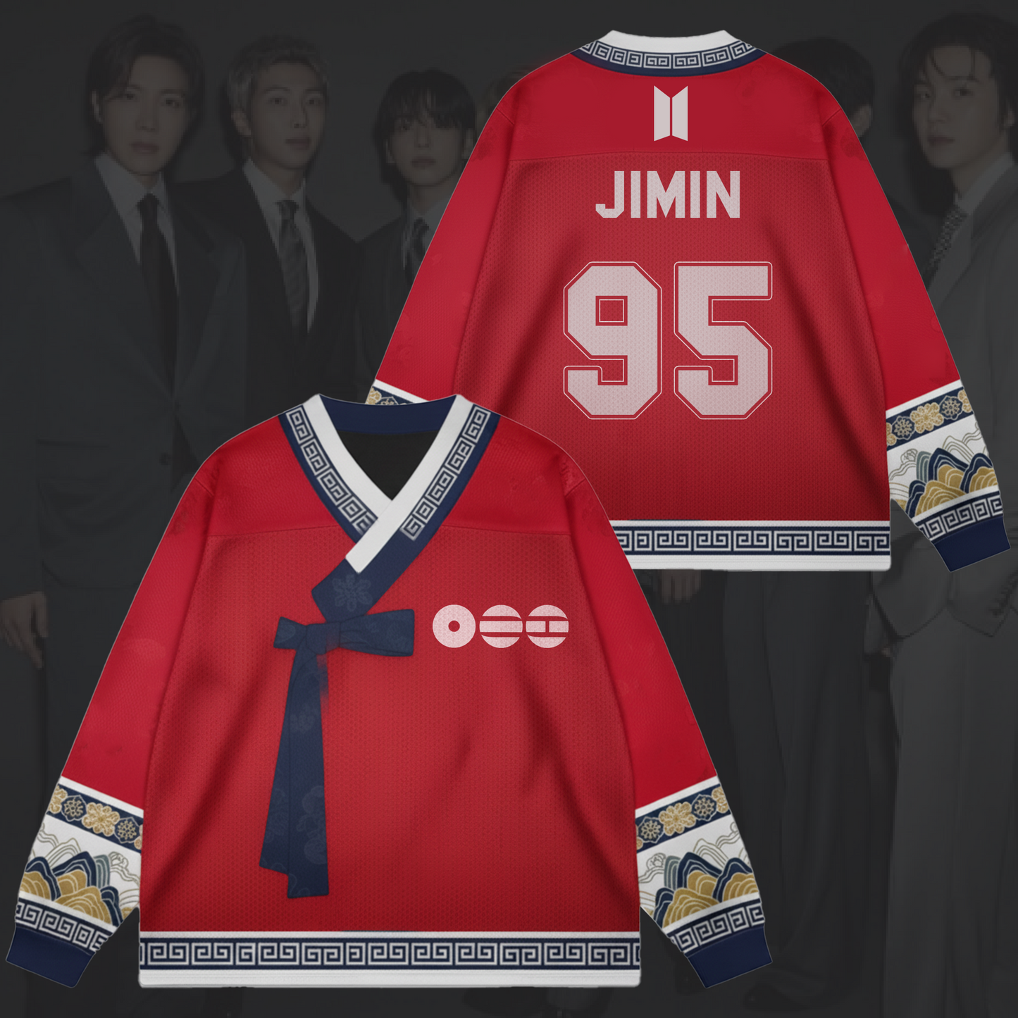 The Bangtan Noblewoman BTS World Tour Hanbok Style Mesh Splicing Long Sleeved Gift For Army