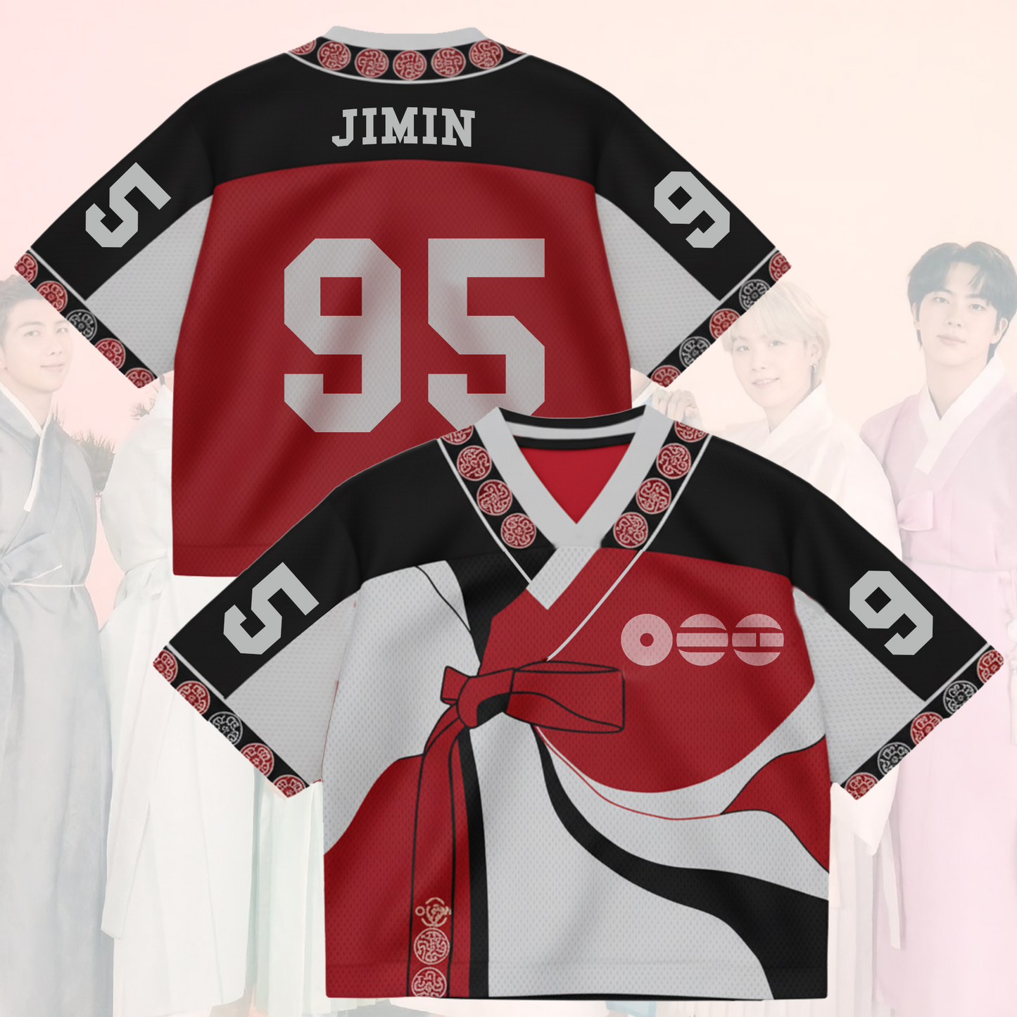 BTS Arirang Tour Hanbok Style Mixed Mesh Jersey