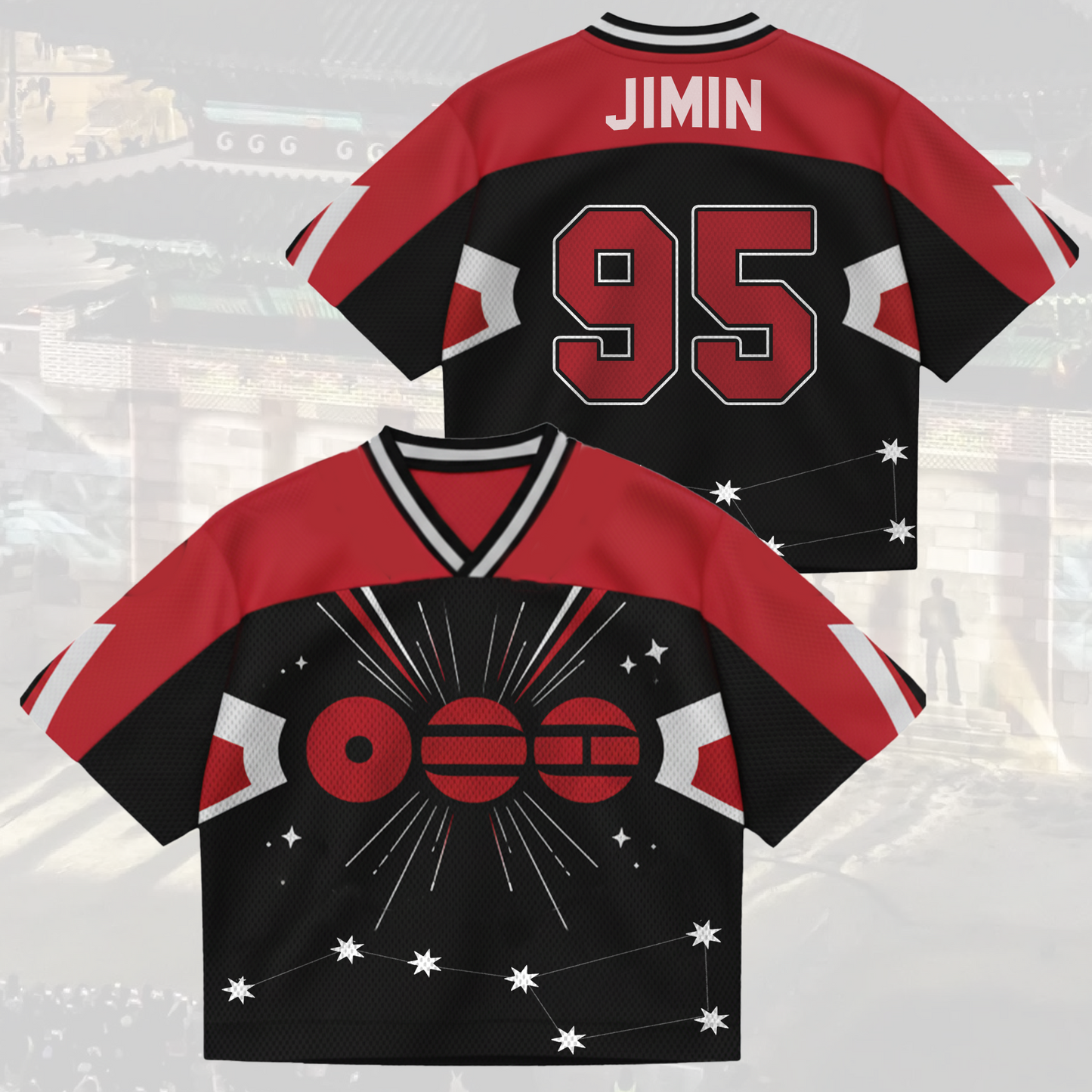 Bangtan Seven Star Tatoo BTS World Tour Mixed Mesh Jersey