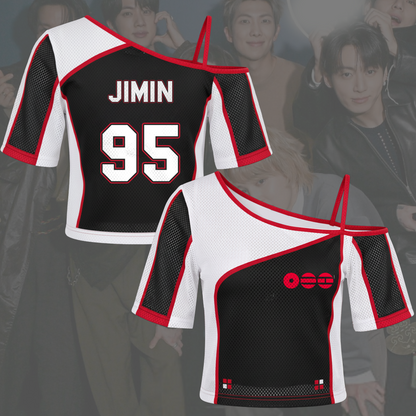 Sporty BTS Arirang World Tour Off Shoulder Mesh Set Gift For Army
