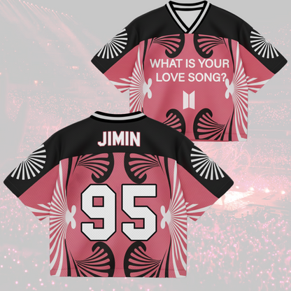 BTS Fan Your Love Song World Tour Mixed Mesh Jersey Gifts