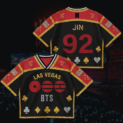 The City Las Vegas 777 BTS World Tour Mixed Mesh Jersey Gift For Fans