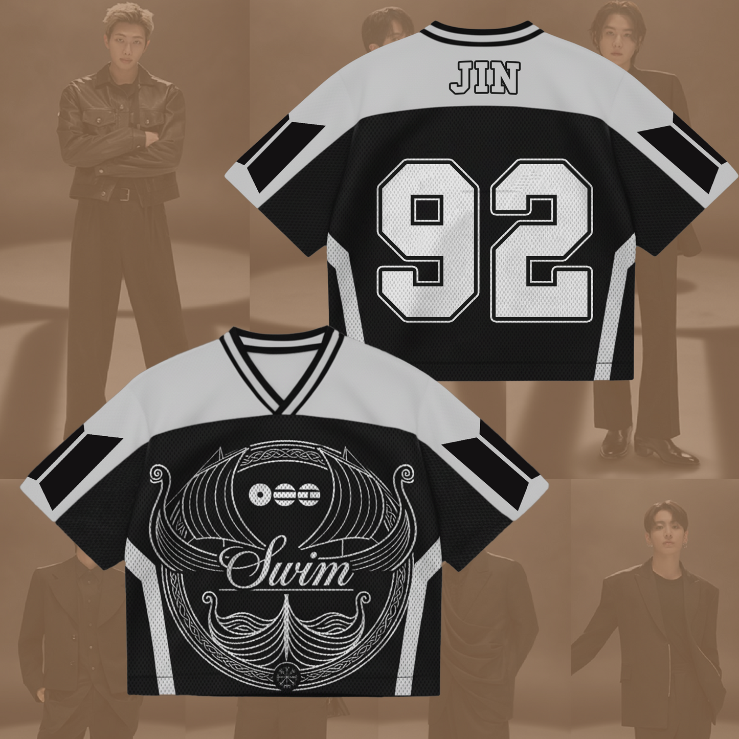 Swim BTS New Album Mixed Mesh Jersey Gifts For Army