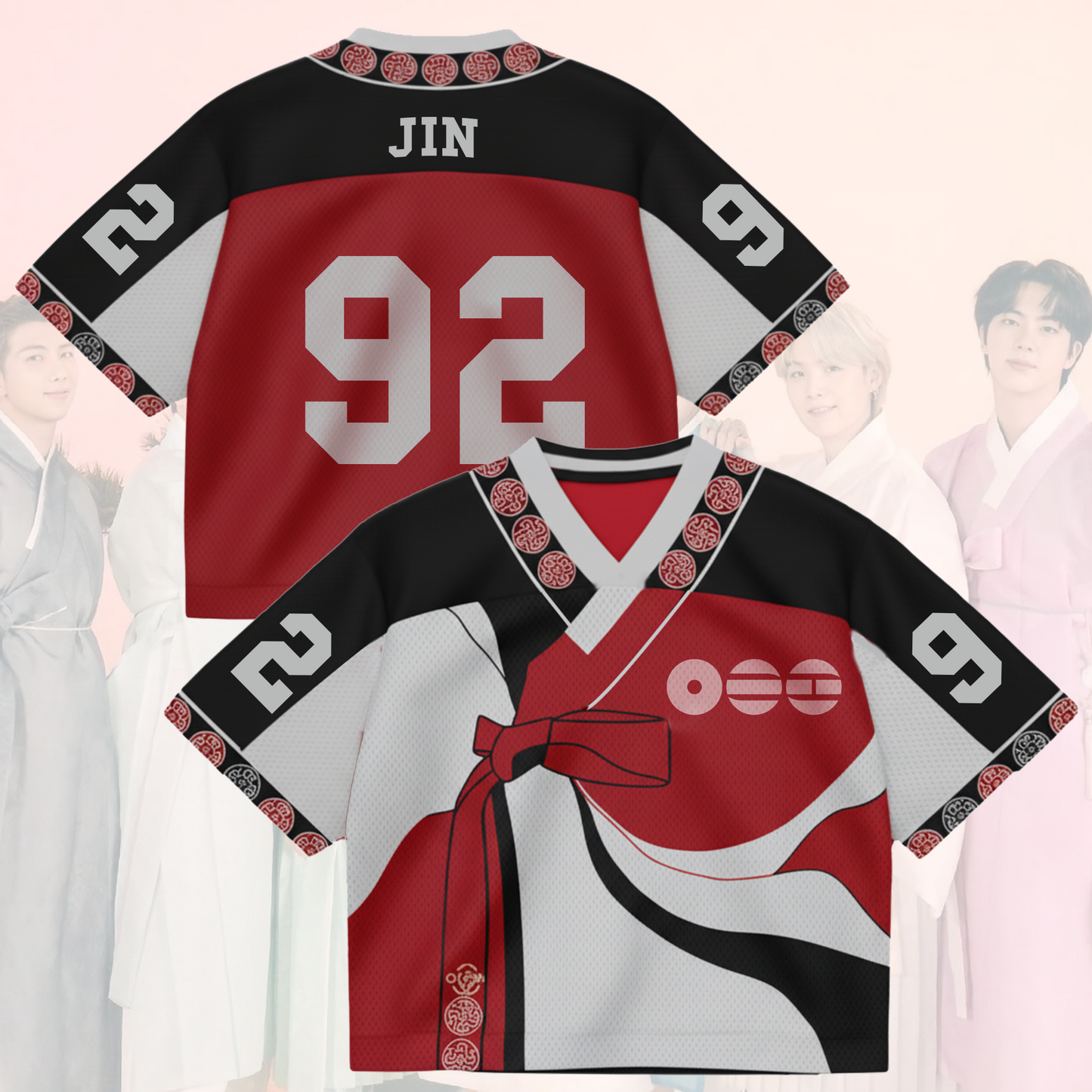 BTS Arirang Tour Hanbok Style Mixed Mesh Jersey