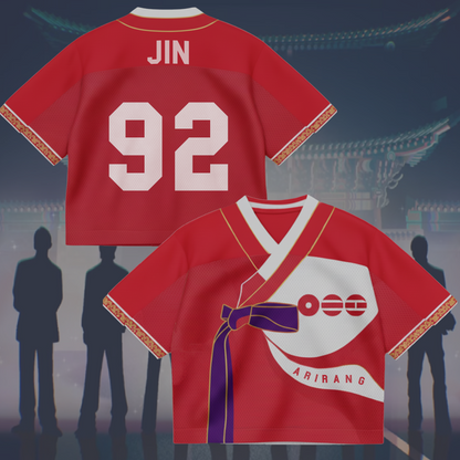 Arirang World Tour BTS Hanbok Style Mixed Mesh Jersey
