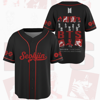 BTS Tour Seven Togehther We Can Do Anything Baseball Jersey