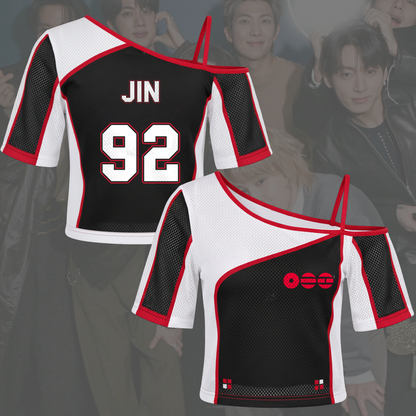 Sporty BTS Arirang World Tour Off Shoulder Mesh Set Gift For Army