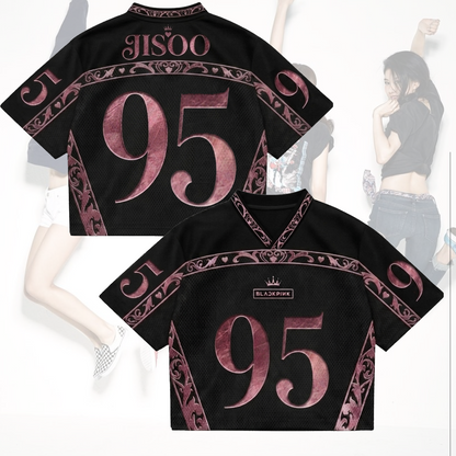 Blackpink 10th Anniversary Royal Style Mixed Mesh Jersey Gift For BLink