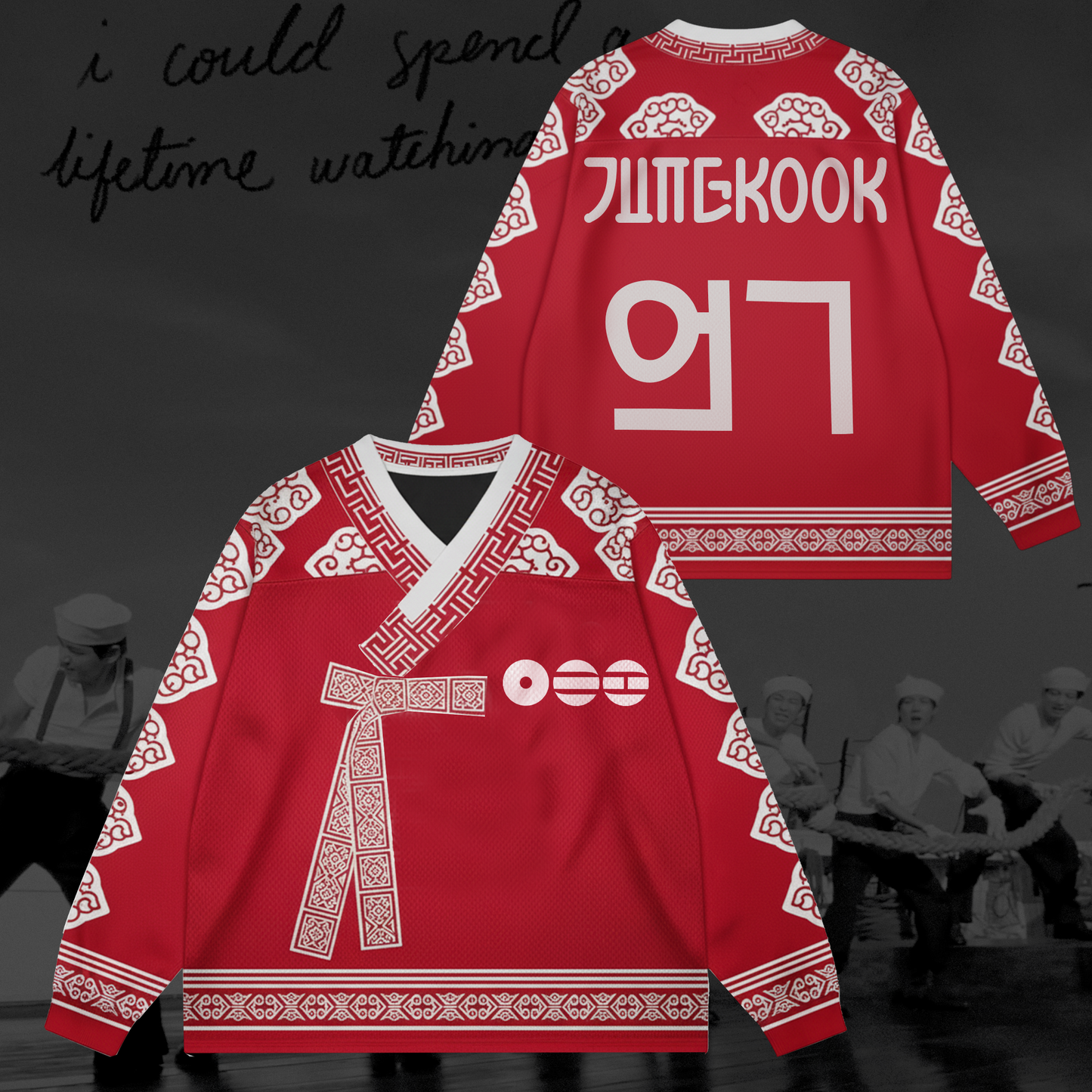 The Imperial Bangtan Arirang Tour Hanbok Style Mesh Splicing Long Sleeved Gift For Lovers