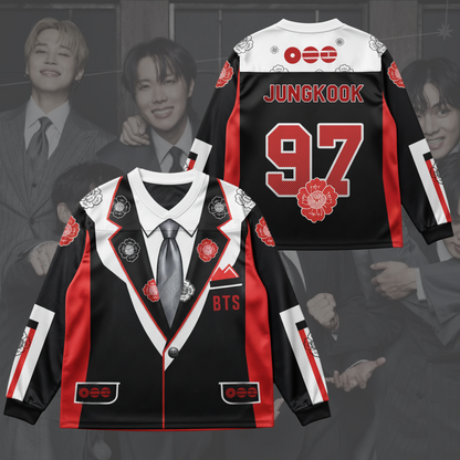 The Full Bloom BTS World Tour Suit Style Mesh Splicing Long Sleeved Gifts