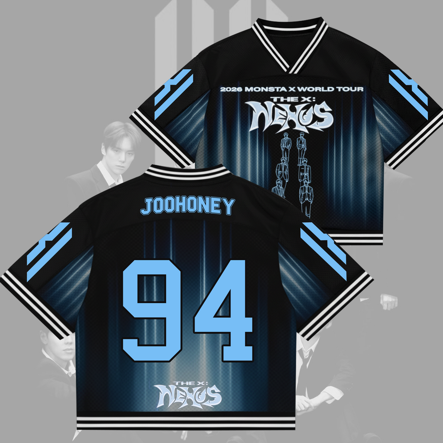 Monsta X World Tour 2026 Nexus Mixed Mesh Jersey Gift For Lovers