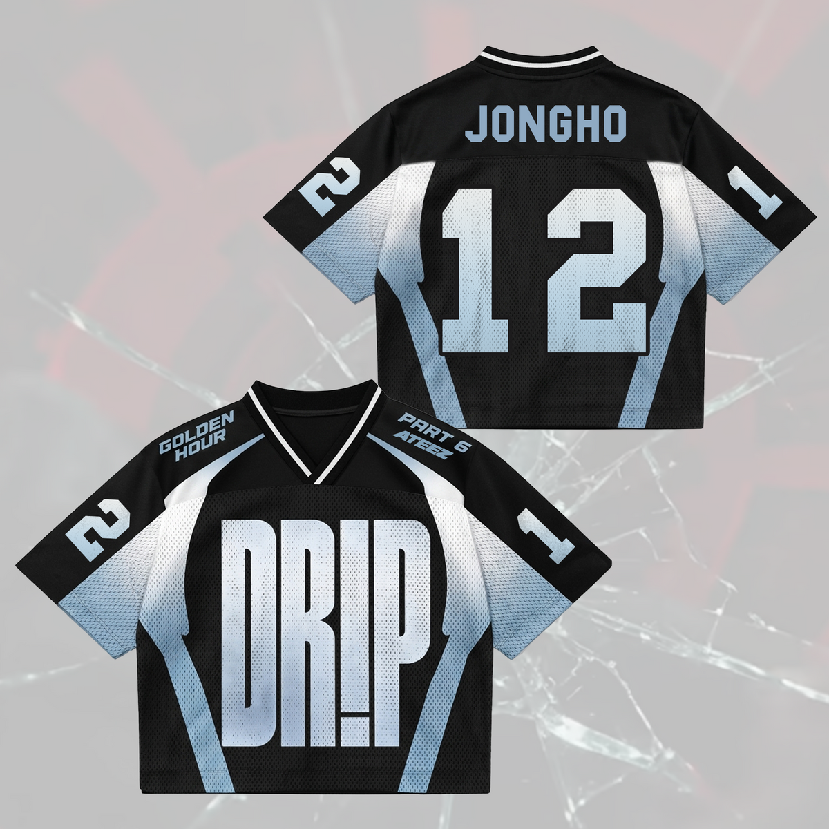 Drip ATEEZ Golden Hour Part 6 Mix Mesh Jersey Gifts For Atiny