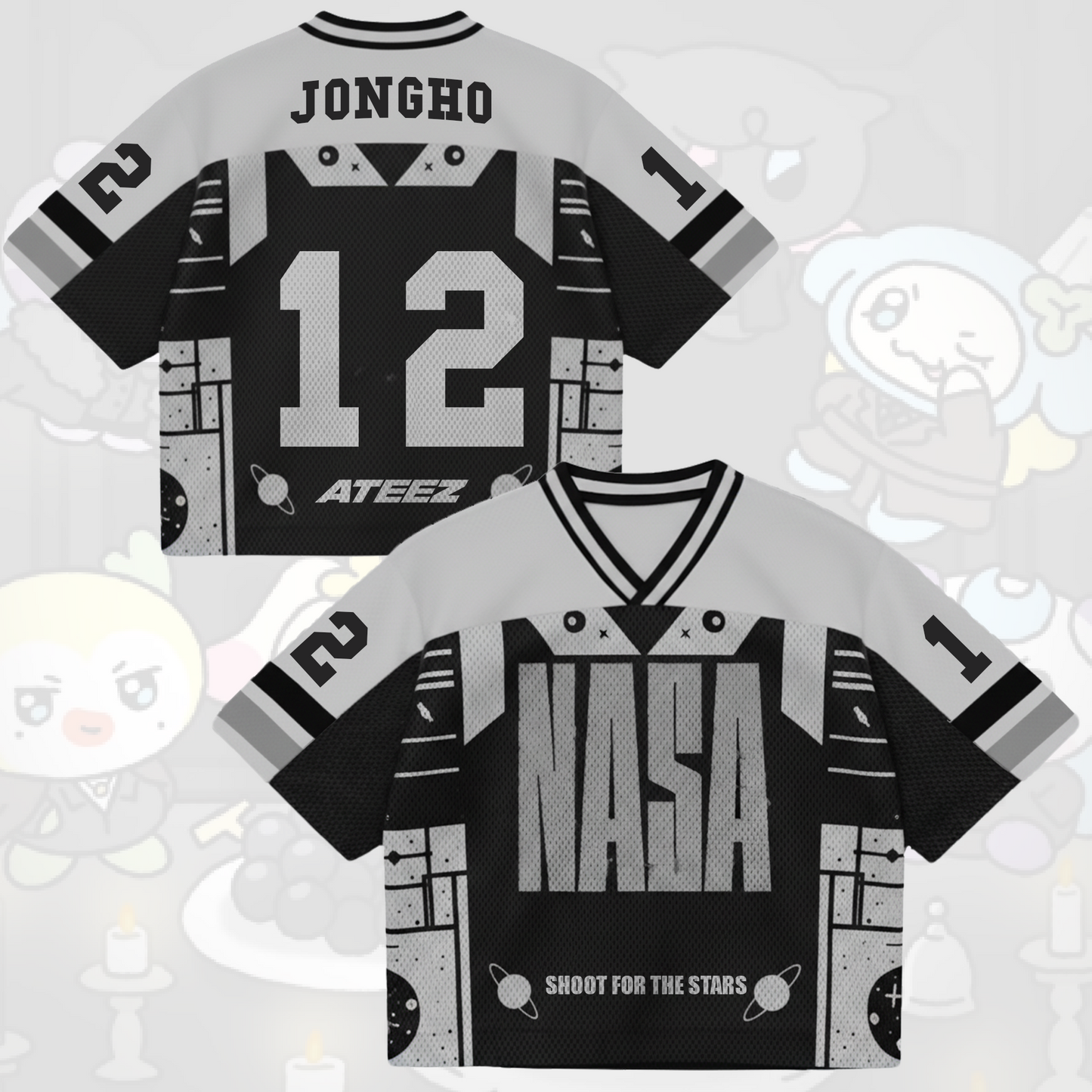 Hot Shoot For  The Stars Nasa Ateez Golden Hour Song Mixed Mesh Jersey
