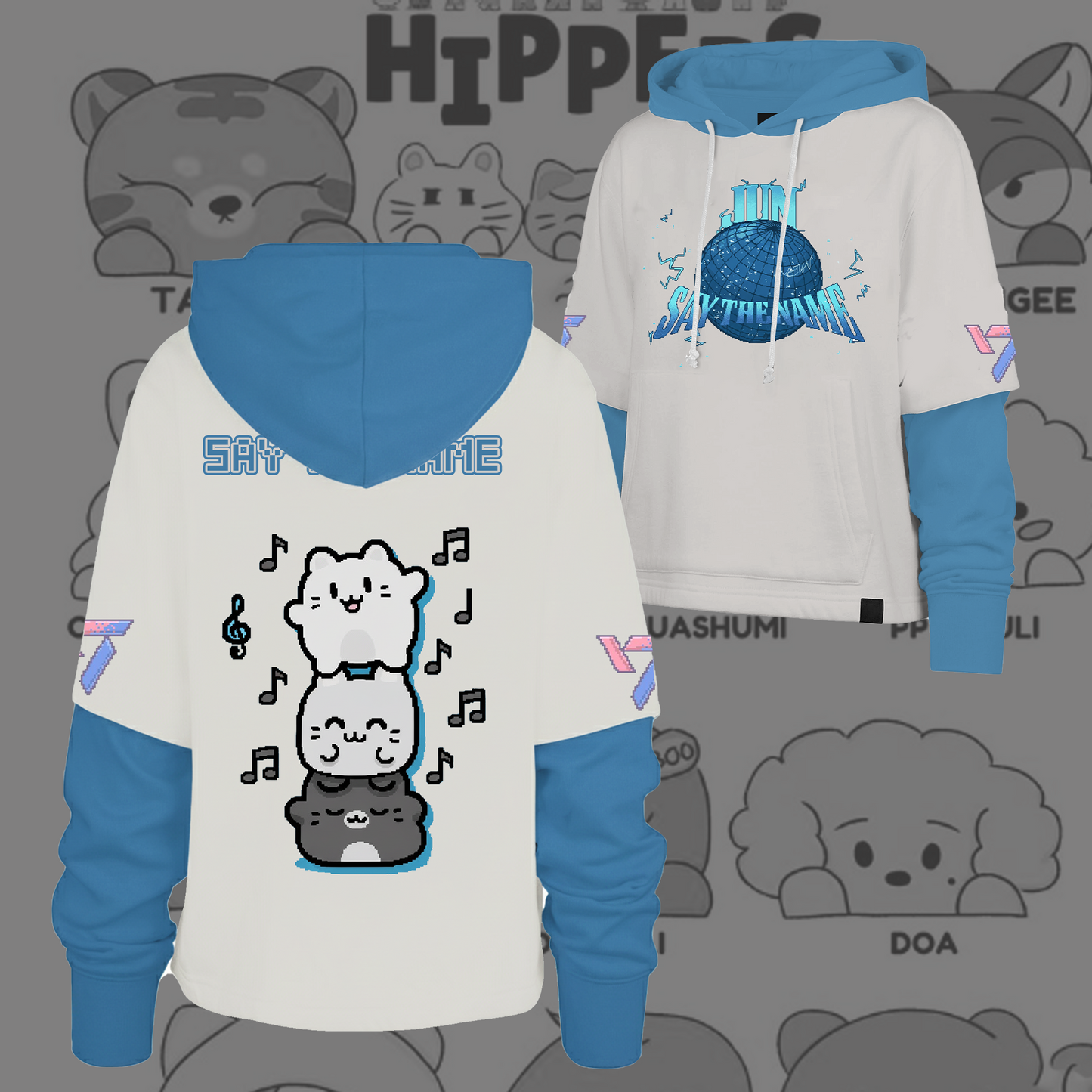 WAVESTEEᵀᴹ  Seventeen Say The Name 8bit Pixel Edition Shortstop Hoodie