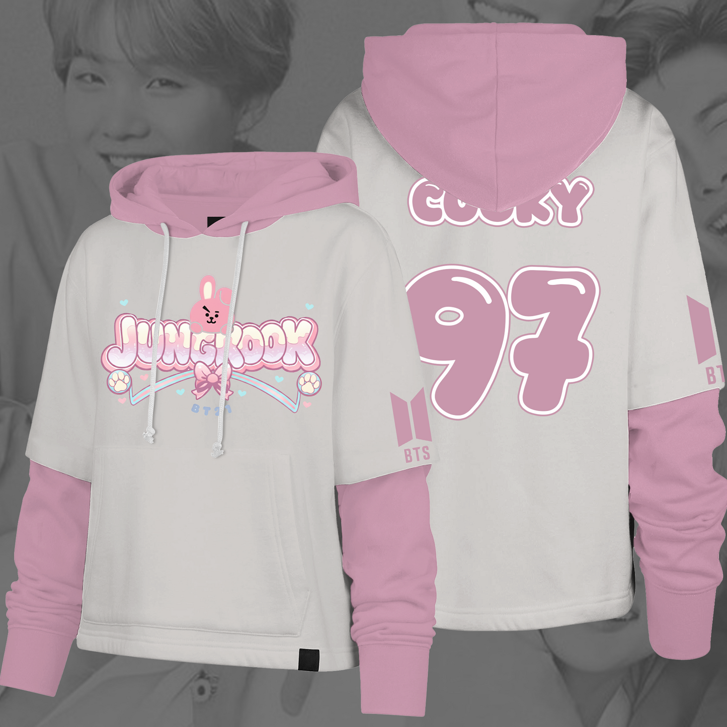 WAVESTEEᵀᴹ BT21 Kawai Collection BTS Shortstop Hoodie