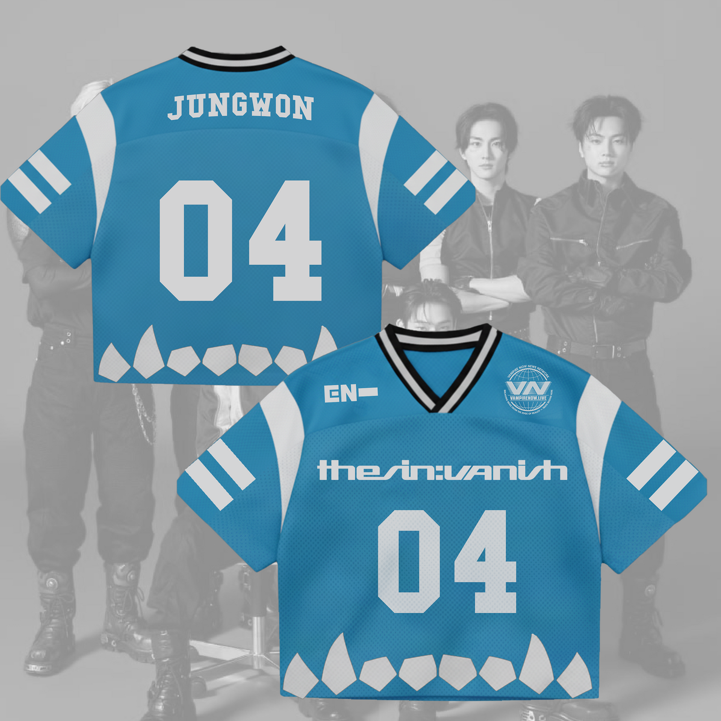 Enhypen Album The Sin Vanish Vampire Teeth Mixed Mesh Jersey