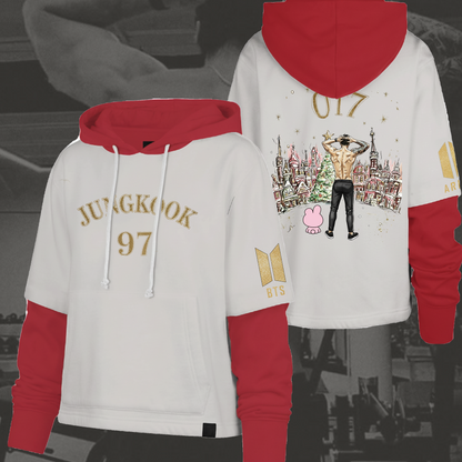 WAVESTEEᵀᴹ Christmas BTS Jungkook Waiting OT7 Shortstop Hoodie