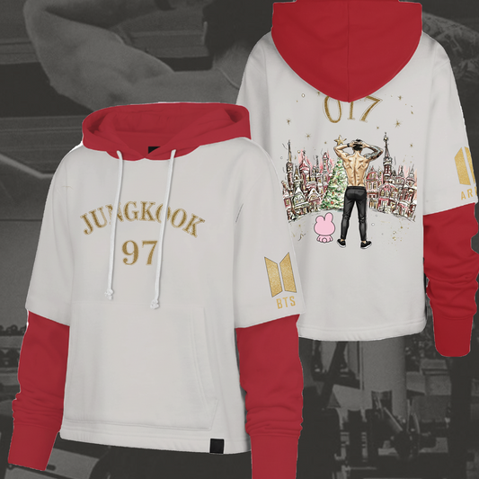 WAVESTEEᵀᴹ Christmas BTS Jungkook Waiting OT7 Shortstop Hoodie