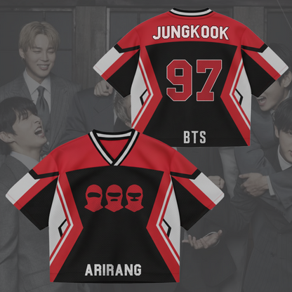 The Masked Bangtan Arirang World Tour Mixed Mesh Jersey Gift For Fans