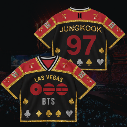 The City Las Vegas 777 BTS World Tour Mixed Mesh Jersey Gift For Fans