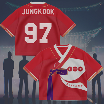 Arirang World Tour BTS Hanbok Style Mixed Mesh Jersey