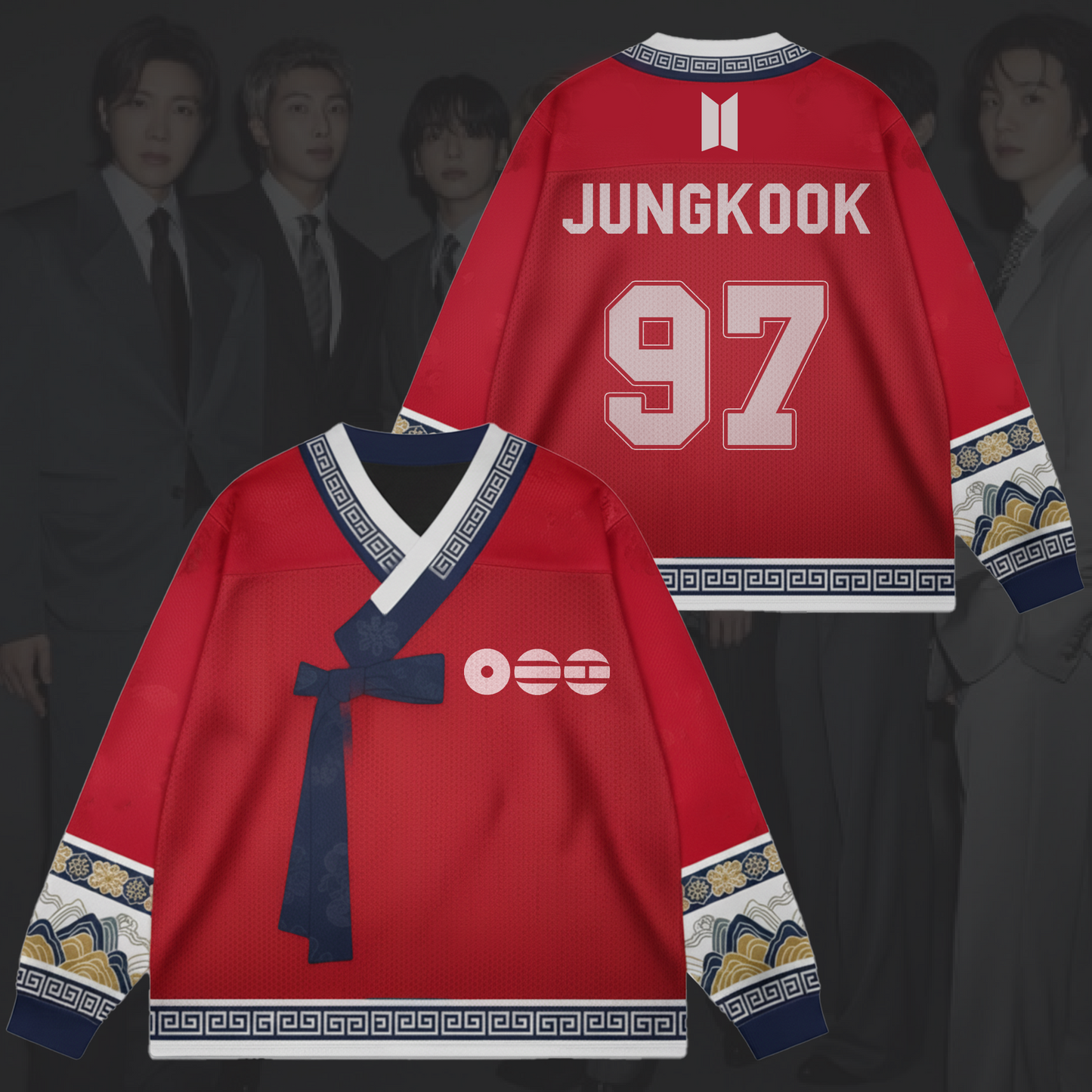 The Bangtan Noblewoman BTS World Tour Hanbok Style Mesh Splicing Long Sleeved Gift For Army