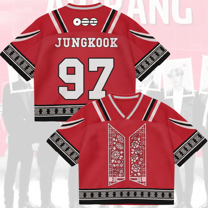 Ladylike BTS World Tour Mixed Mesh Jersey Gifts For Army