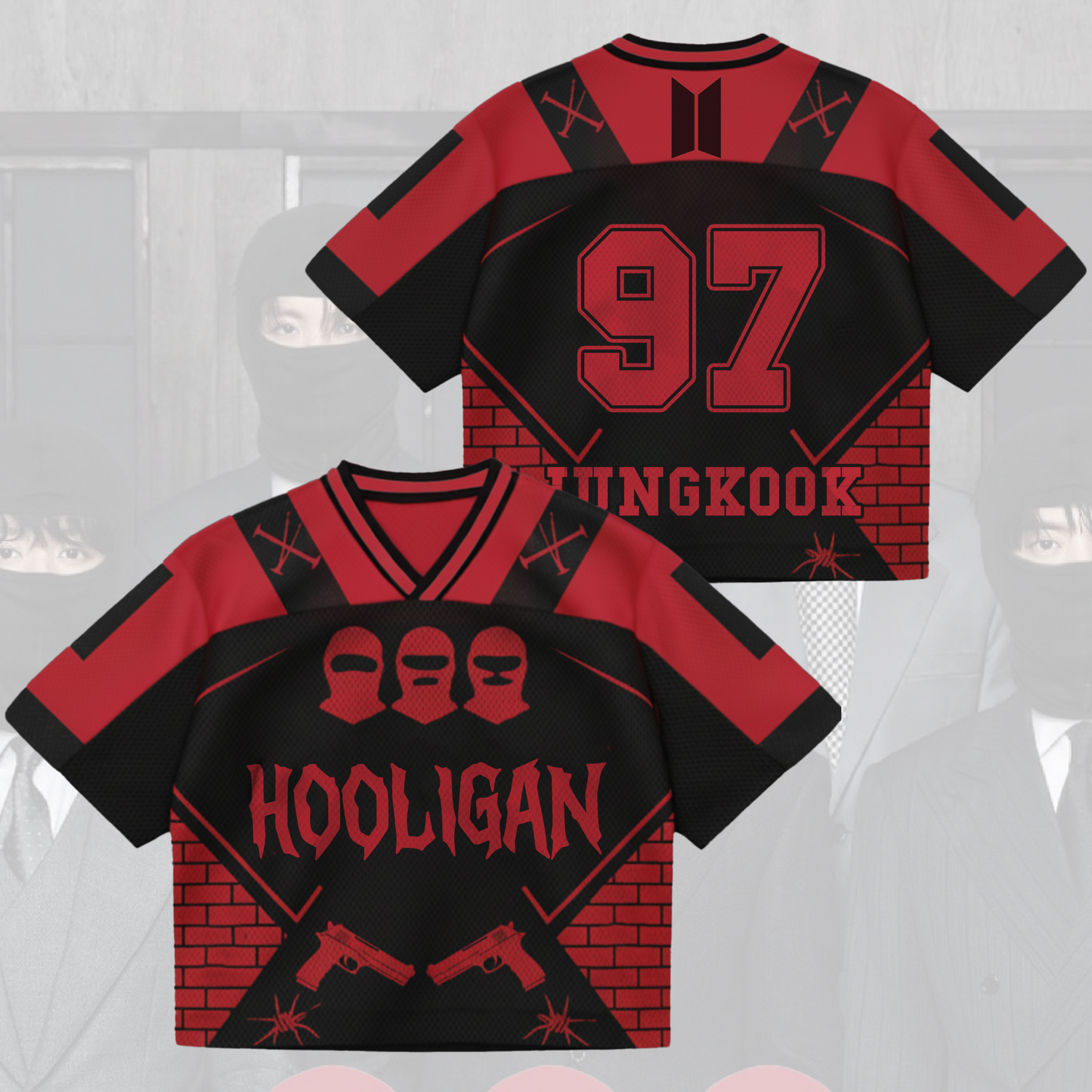 The Soul Snatcher BTS Hooligan World Tour Mixed Mesh Jersey