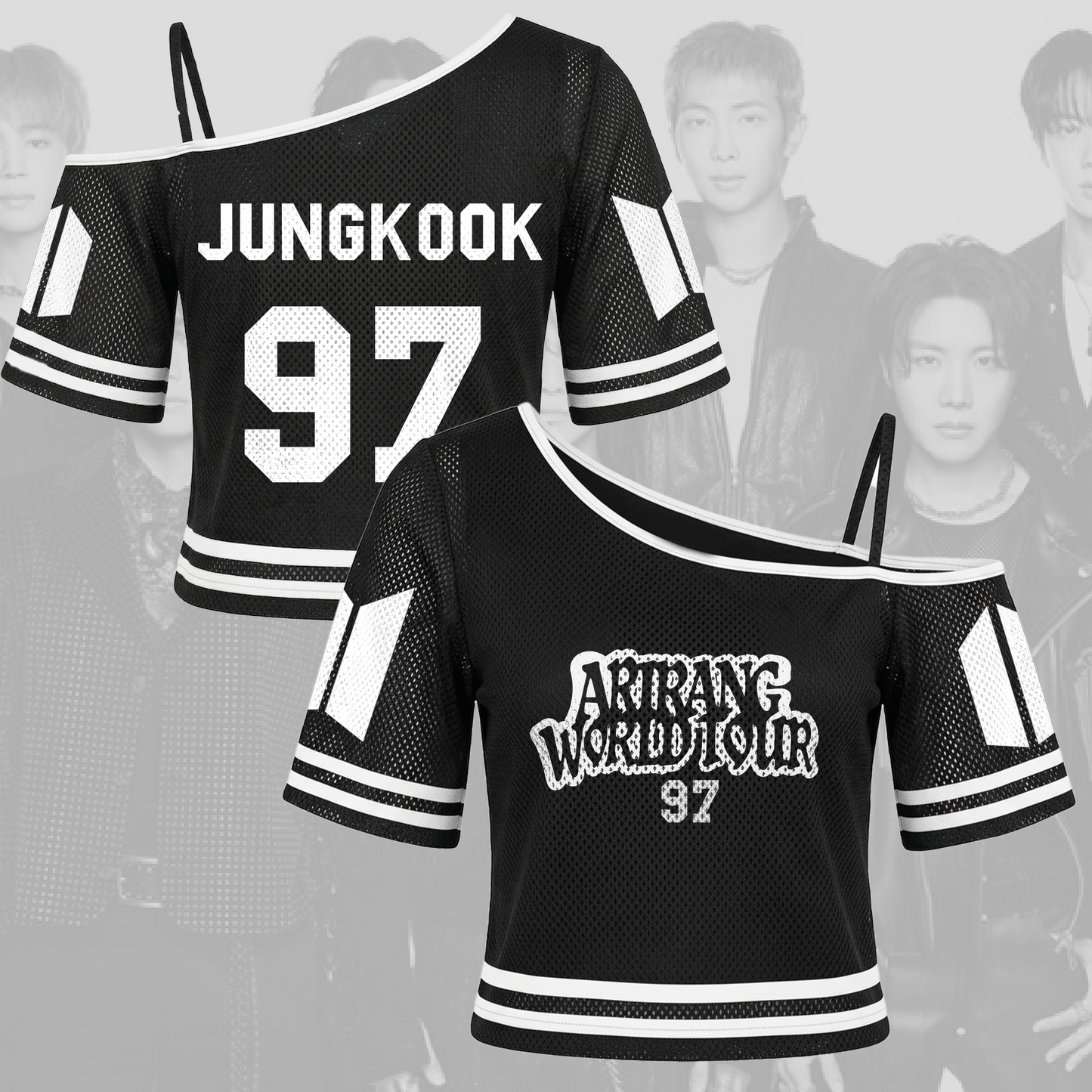 Bangtan Mature Girl Arirang World Tour Off Shoulder Mesh Gift For Army
