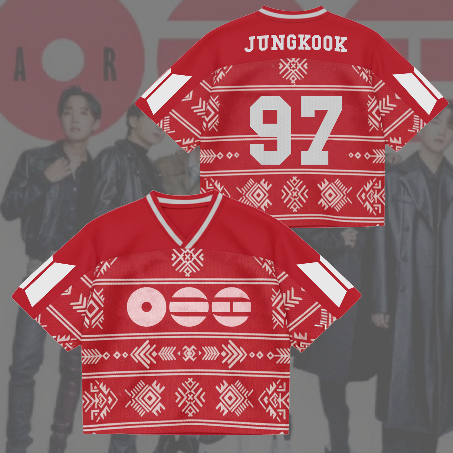 Traditional Arirang World Tour BTS Mixed Mesh Jersey