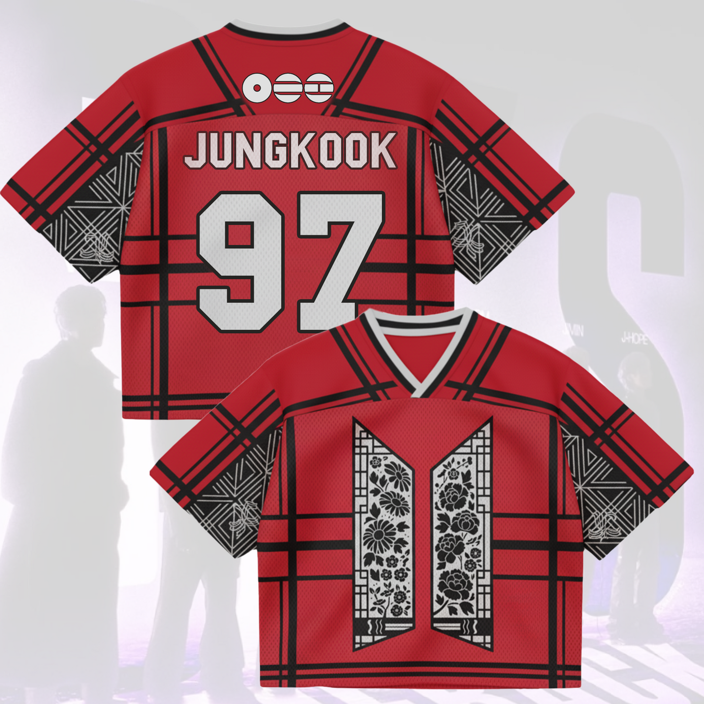 Floral Door BTS World Tour Mixed Mesh Jersey Gifts