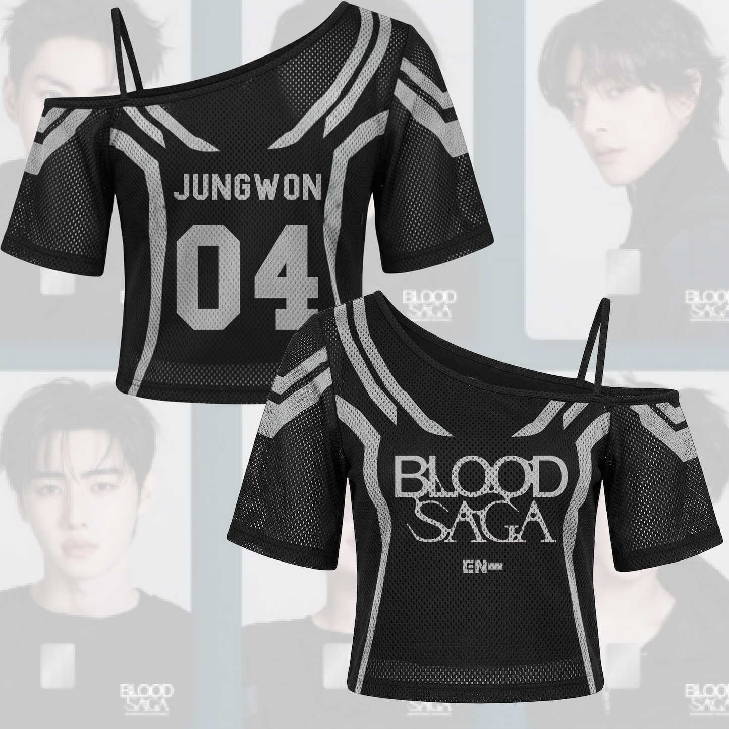 The Fallen Wings Enhypen Blood Saga World Tour Tour Off Shoulder Mesh