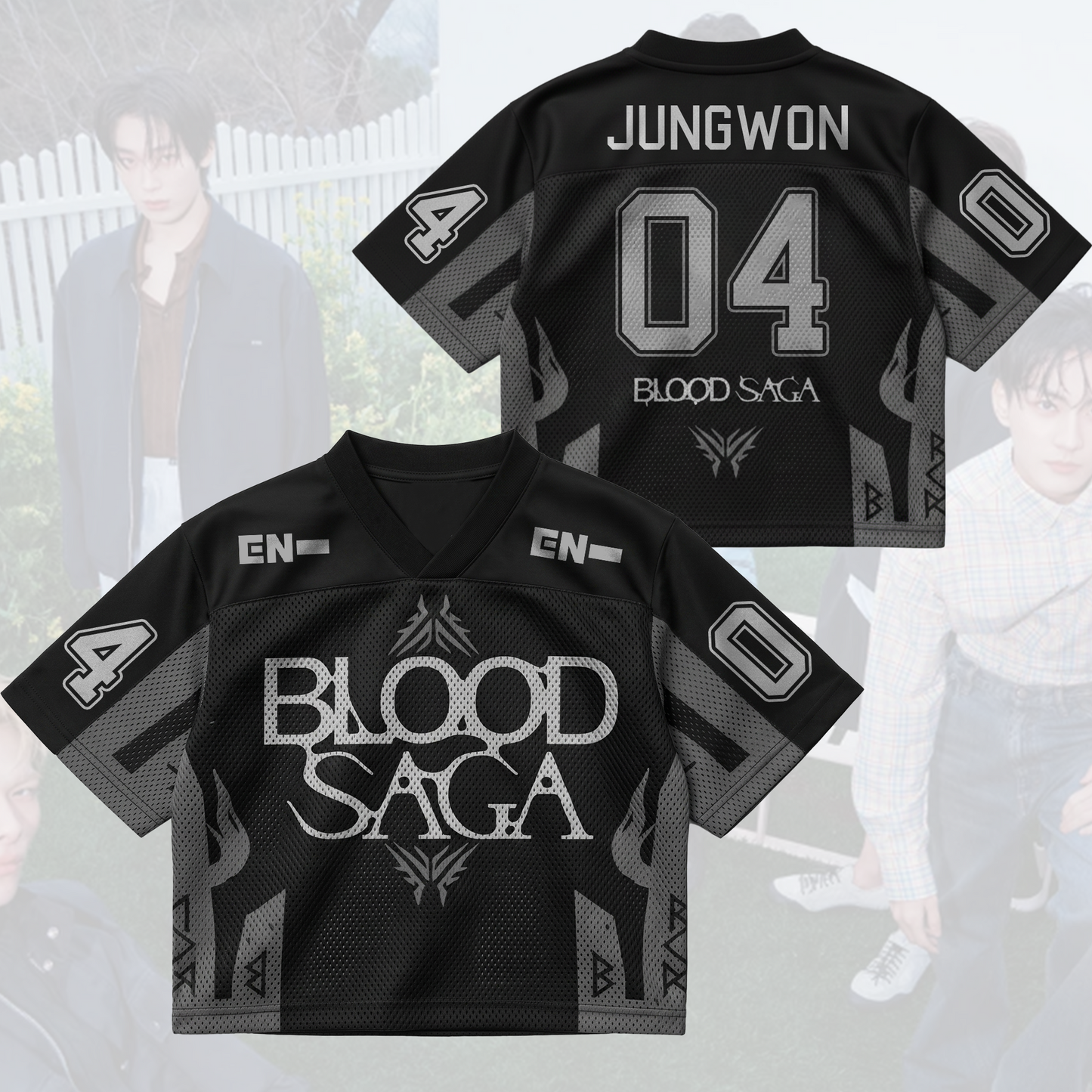 Midnight Blood Saga Enhypen World Tour Mixed Mesh Jersey Gift For Fans