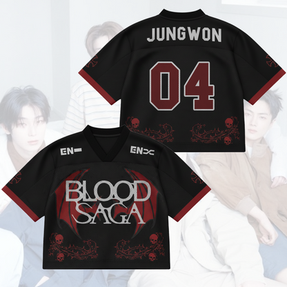 Nightshade Wing Enhypen Blood Saga World Tour Mixed Mesh Jersey