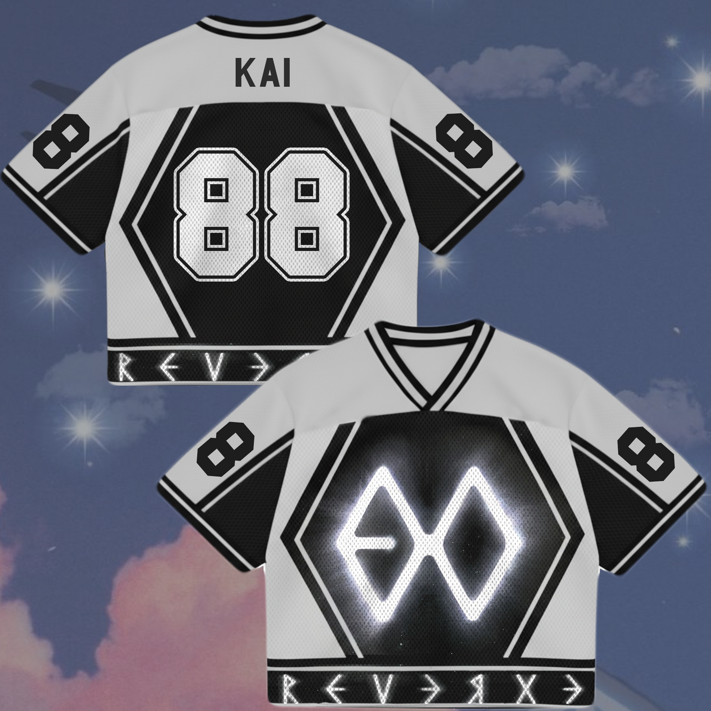 EXO World Tour REVERXE Mixed Mesh Jersey Gift For Fans