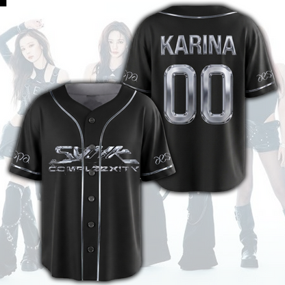 Metallic Aespa Synk Complexity World Tour Jersey Top Gift For Fans