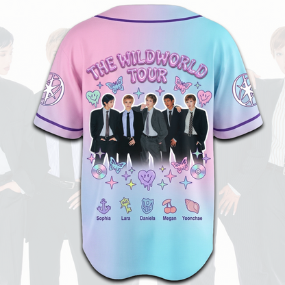 Vibrant Katseye The WildWorld Tour Baseball Jersey Gift For Eyekons