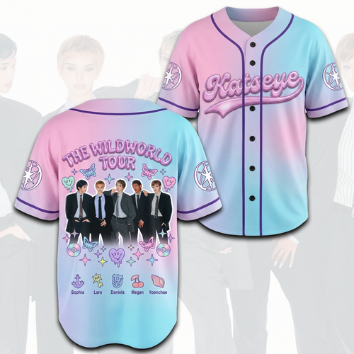 Vibrant Katseye The WildWorld Tour Baseball Jersey Gift For Eyekons