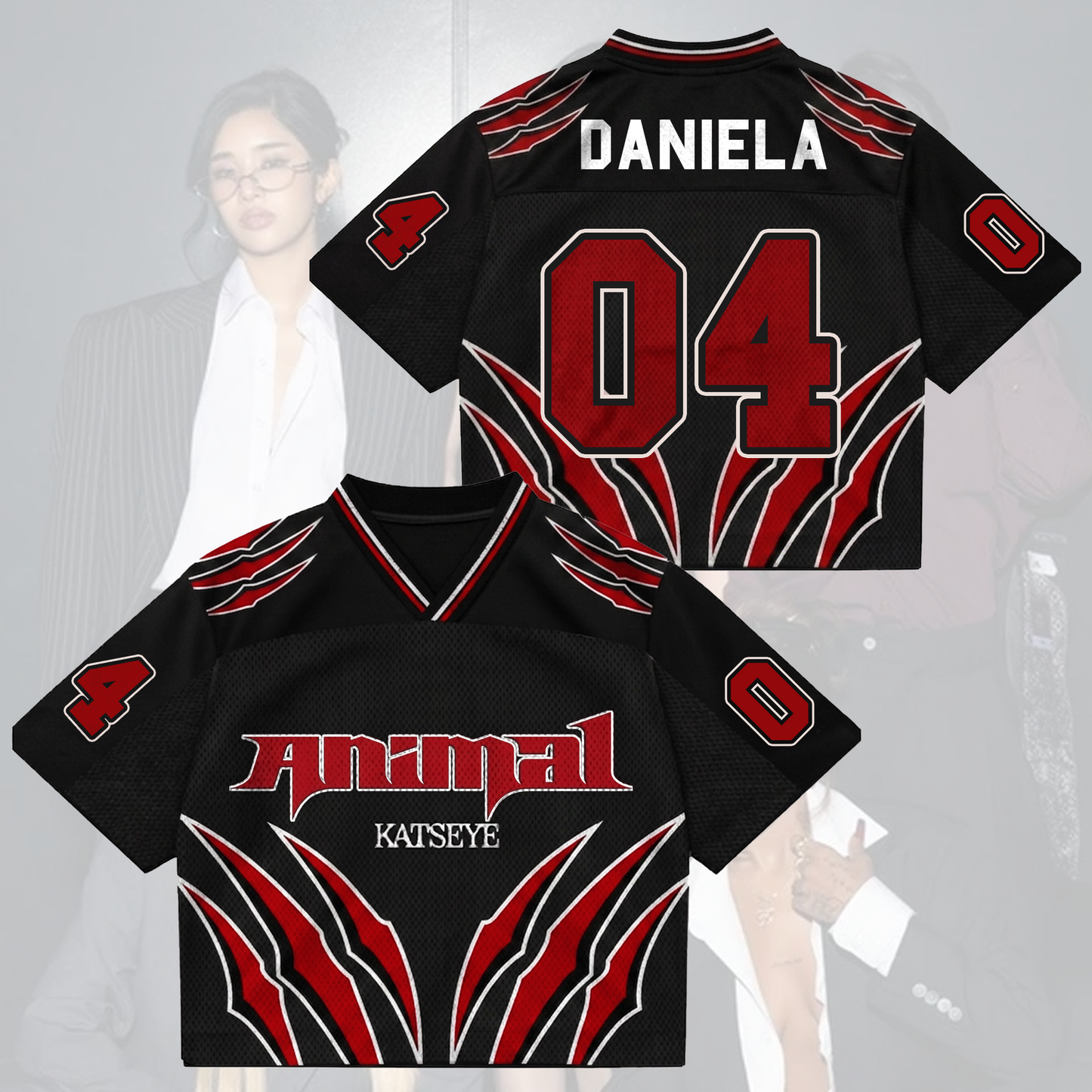 Animal Katseye The Wildworld Tour Mixed Mesh Jersey Gift For Eyekons