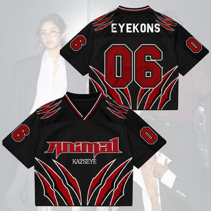 Animal Katseye The Wildworld Tour Mixed Mesh Jersey Gift For Eyekons