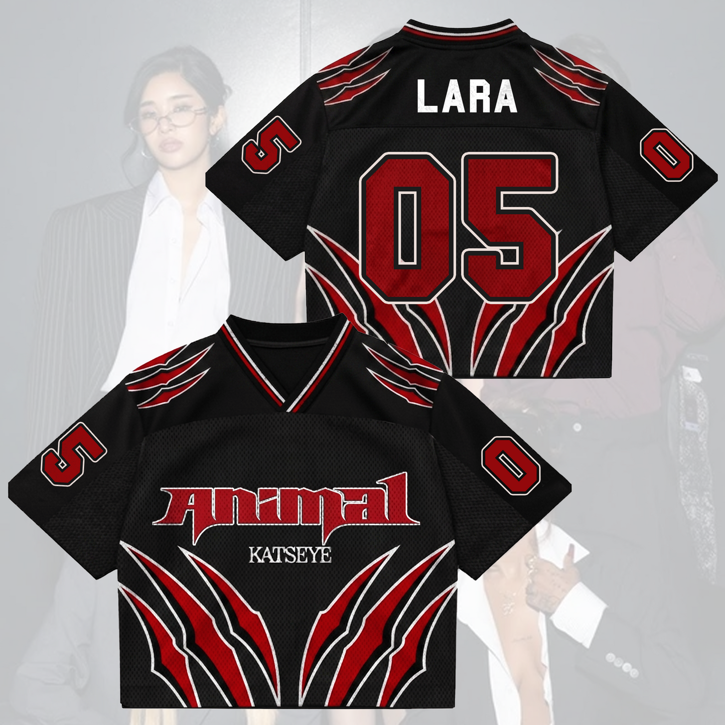 Animal Katseye The Wildworld Tour Mixed Mesh Jersey Gift For Eyekons