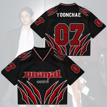 Animal Katseye The Wildworld Tour Mixed Mesh Jersey Gift For Eyekons