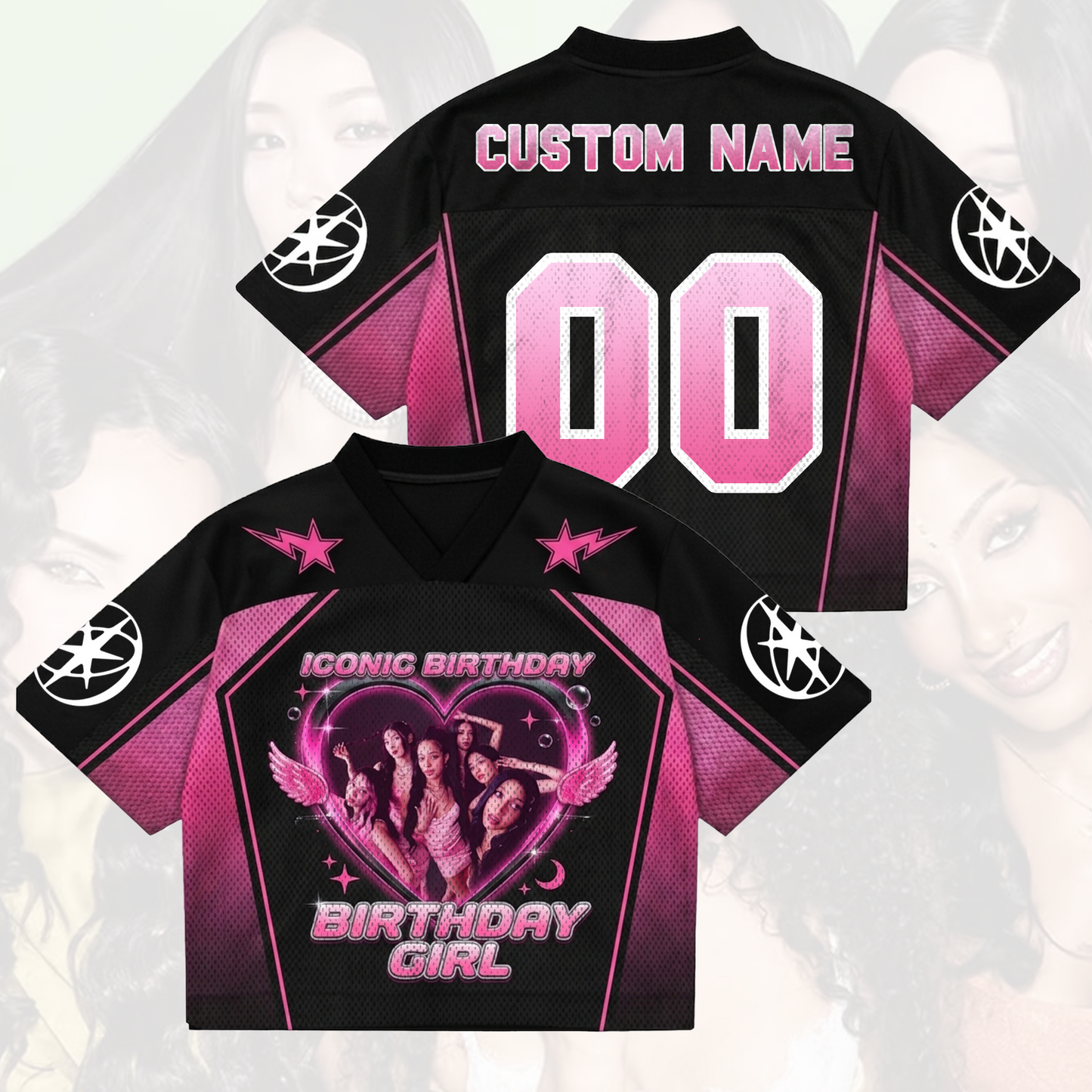 Personalized Eyekons Birthday Girl Katseye Mixed Mesh Jersey Gift For Kid Fan